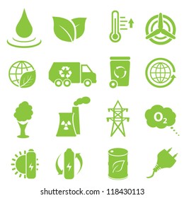 Ecology And Environment Icon Set