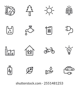 Ecology and Environment icon set