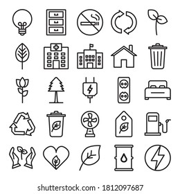 Ecology And Environment Icon Set Design Vector Template