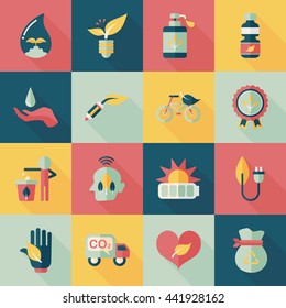 Ecology and environment icons set 