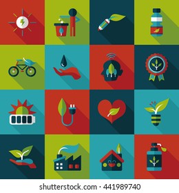 Ecology and environment icons set 
