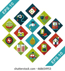 Ecology and environment icons set 