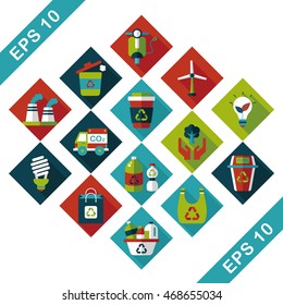 Ecology and environment icons set 