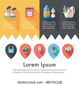 Ecology and environment icons set 