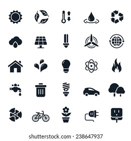 Ecology and Environment Icons Vector Illustration