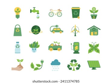 Ecology And Environment Illustration Element Set