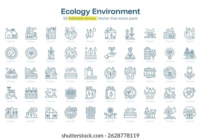 Ecology Environment line icon pack. Ecology Environment Stroke icon set. Editable Stroke icon (2).eps
