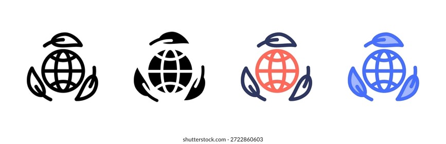 Conjunto De Ícones De Estilo Múltiplo De Ecologia E Ambiente