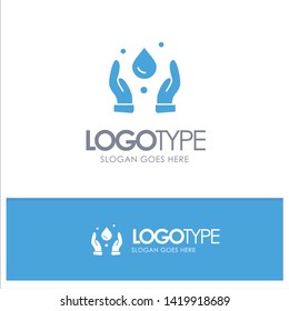 Ecology, Environment, Nature Blue Solid Logo with place for tagline