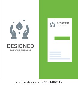 Ecology, Environment, Nature Grey Logo Design and Business Card Template