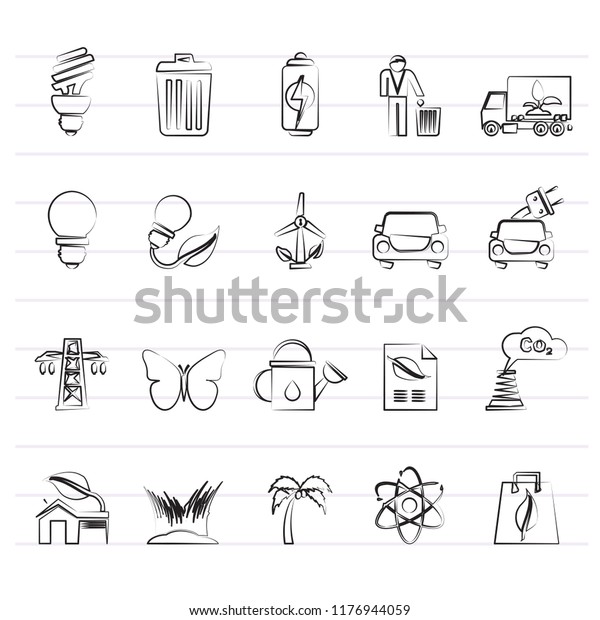 Ecology, Environment and nature icons 1 - vector\
icon set\
