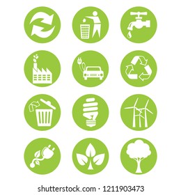 Ecology, Environment and nature icons. vector icon set