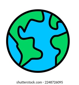 Ecology and Environment related color line icon. Nature and Renewable Energy colorful linear icons. Eco friendly and Eco line icons flat color outline vector sign.