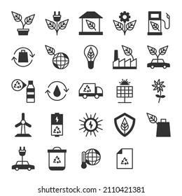 Ecology and Environment related icons set