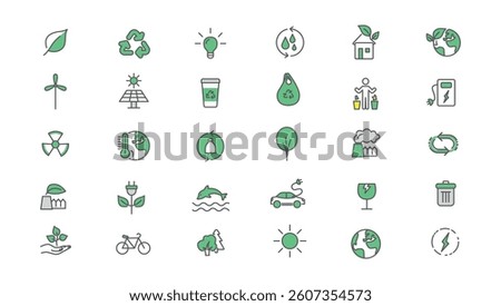 Ecology and  Environment set icons