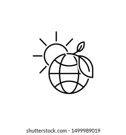 Ecology environment sun icon. Element of ecology environment icon