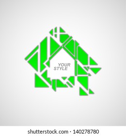 Ecology and environment symbol, abstract style vector illustration eps10