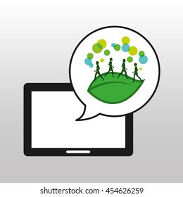ecology environmental Eco nature isolated, vector illustration