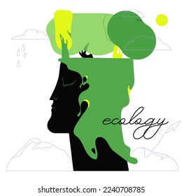 Ecology and environmental protection. Vector illustration.