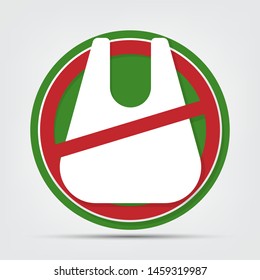 Ecology and Environmental Save World Concept,No plastic bags.Vector illustration