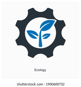 Ecology and environmental science icon concept
