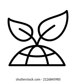 ecology  environmental sustainability icon drawing using line style
