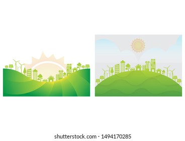 Ecology environmentally friendly concept .