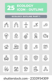 Ecology Environtment outline icon style design