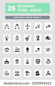 Ecology Environtment solid icon style design