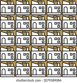 ecology factory icon pattern design 
