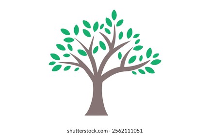 Ecology family tree logo art vector illustrator 