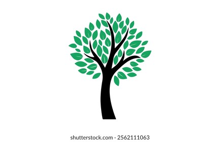 Ecology family tree logo art vector illustrator 