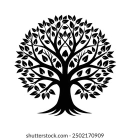 Ilustración vectorial de Logo de Árbol Familiar de Ecología | Diseño de dibujos animados, Clipart y arte de línea