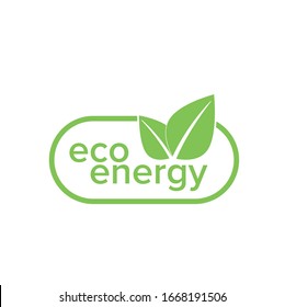 Ecology and Fan Concept, Green Leaves Around Cities Help The World With Eco-Friendly Ideas Eco energy logo template vector icon illustration. Electricity, environment.