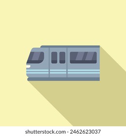 Icono de tren rápido ecológico Vector plano. Alta velocidad pública. Motion express