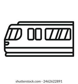 Ecology fast train icon outline vector. Public high speed. Motion express