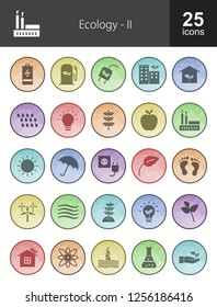 Ecology Filled Low Poly Icons