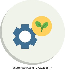 Ícone de Estilo de Círculo Plano de Ecologia
