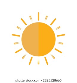 Ecology Flat Icon, Sun Icon, Weather Icon Vector Template.