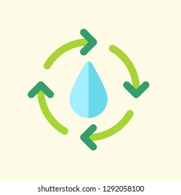 Ecology Flat Icon Vector Graphic Download Template Modern