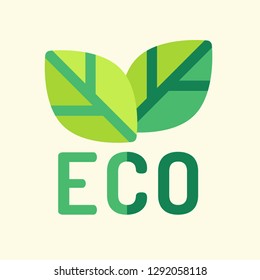 Ecology Flat Icon Vector Graphic Download Template Modern