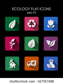 Ecology flat icons