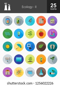 Ecology Flat Long Shadow Icons