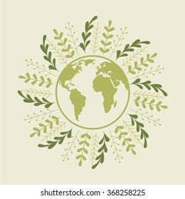  Ecology. Floral composition Vector illustration