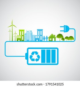 Ökologiefreundliches Konzept. Energie sparen