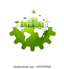 Concepto favorable a la ecología. mundo salvado