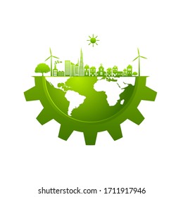 Concepto favorable a la ecología. mundo salvado