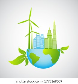 Ecology  friendly concept. save world