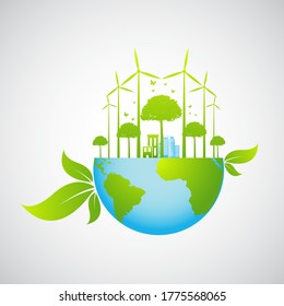 Ecology  friendly concept. save world