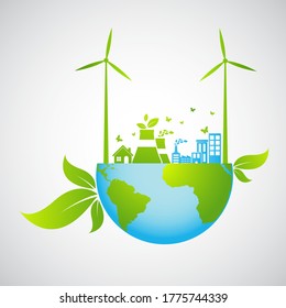 Ecology  friendly concept. save world